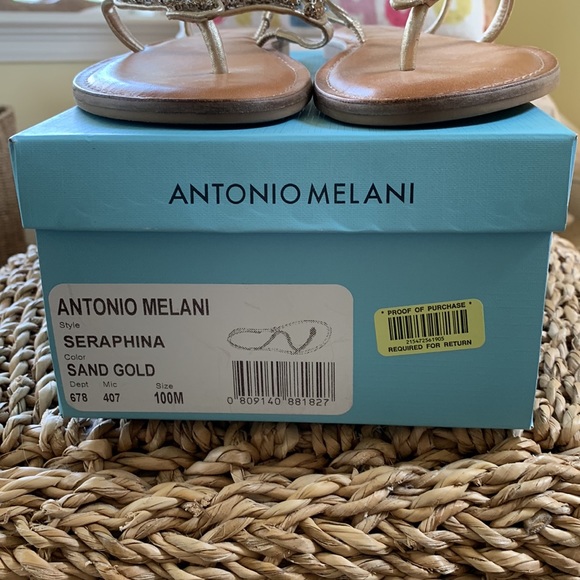 EUC.  Worn once!  Chic beaded “snake” sandals - Picture 5 of 5